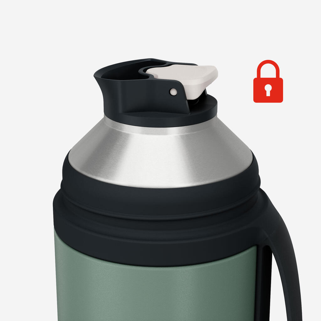 1 L insulated stainless steel bottle with tea filter, for hiking and camping